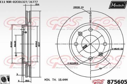 Maxtech 875605.0060 - Спирачен диск vvparts.bg