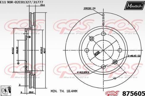 Maxtech 875605.0080 - Спирачен диск vvparts.bg