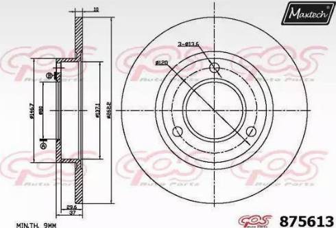 Maxtech 875613.0080 - Спирачен диск vvparts.bg