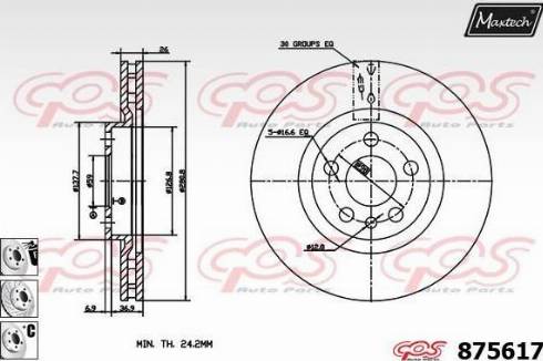 Maxtech 875617.6880 - Спирачен диск vvparts.bg