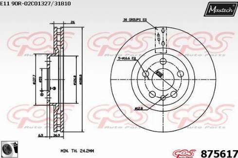 Maxtech 875617.0060 - Спирачен диск vvparts.bg