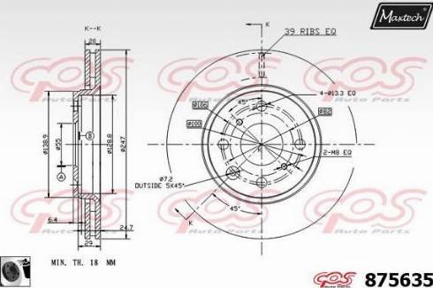 Maxtech 875635.0060 - Спирачен диск vvparts.bg