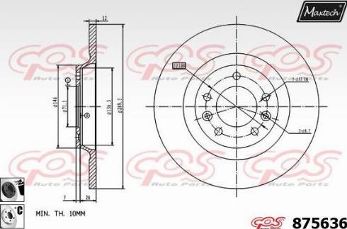 Maxtech 875636.6060 - Спирачен диск vvparts.bg