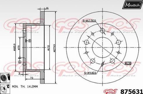 Maxtech 875631.6060 - Спирачен диск vvparts.bg