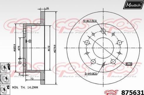 Maxtech 875631.6880 - Спирачен диск vvparts.bg