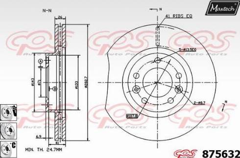 Maxtech 875632.6980 - Спирачен диск vvparts.bg