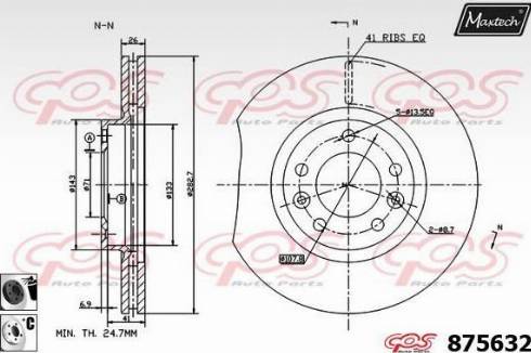 Maxtech 875632.6060 - Спирачен диск vvparts.bg