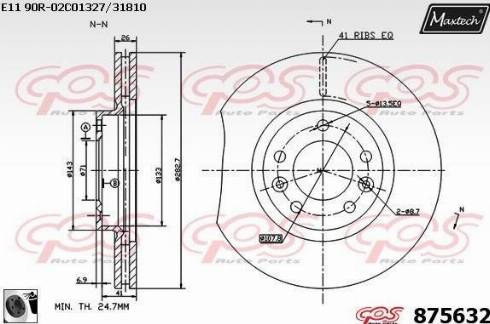 Maxtech 875632.0060 - Спирачен диск vvparts.bg