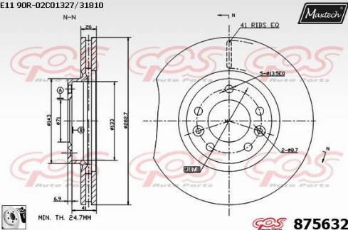 Maxtech 875632.0080 - Спирачен диск vvparts.bg