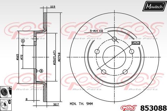 Maxtech 875632 - Спирачен диск vvparts.bg