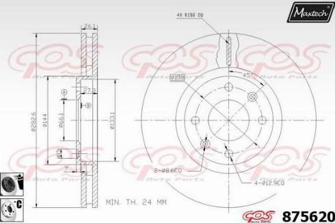 Maxtech 875620.6060 - Спирачен диск vvparts.bg