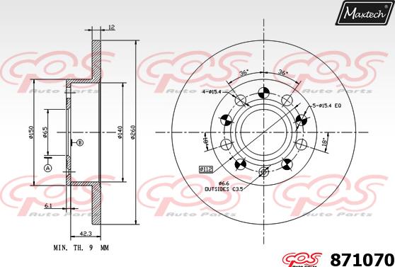 Maxtech 875628 - Спирачен диск vvparts.bg