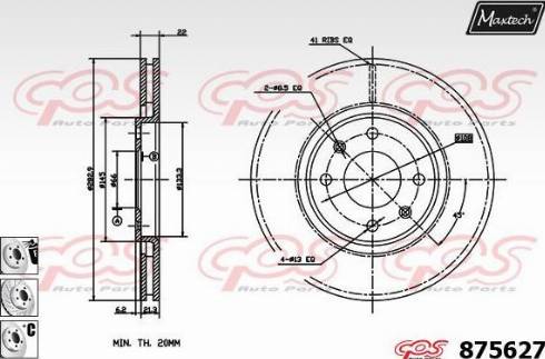 Maxtech 875627.6980 - Спирачен диск vvparts.bg