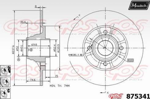 Maxtech 875341.6981 - Спирачен диск vvparts.bg