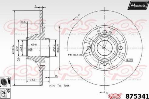 Maxtech 875341.6061 - Спирачен диск vvparts.bg