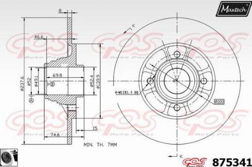 Maxtech 875341.0061 - Спирачен диск vvparts.bg