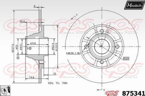 Maxtech 875341.0081 - Спирачен диск vvparts.bg