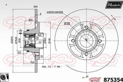 Maxtech 875354.0061 - Спирачен диск vvparts.bg