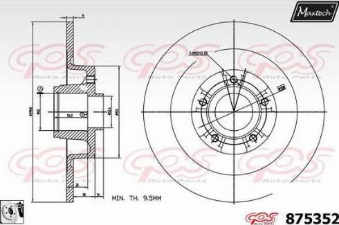 Maxtech 875352.0085 - Спирачен диск vvparts.bg