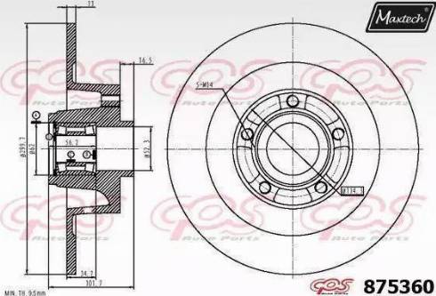 Maxtech 875360.6065 - Спирачен диск vvparts.bg