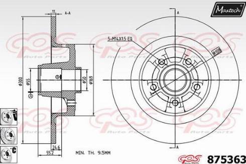 Maxtech 875363.6985 - Спирачен диск vvparts.bg