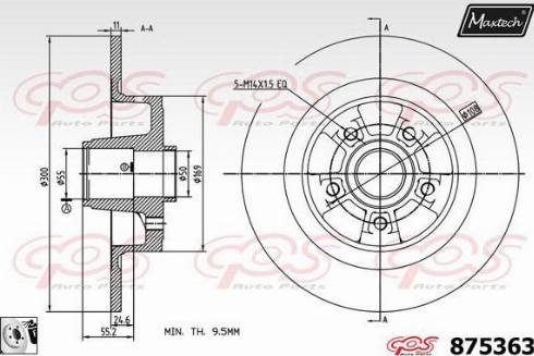 Maxtech 875363.0085 - Спирачен диск vvparts.bg