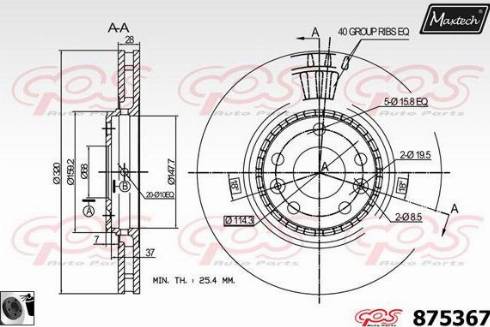 Maxtech 875367.0060 - Спирачен диск vvparts.bg