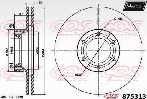 Maxtech 875313.6060 - Спирачен диск vvparts.bg