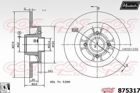 Maxtech 875317.0081 - Спирачен диск vvparts.bg