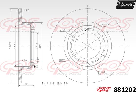 Maxtech 875380 - Спирачен диск vvparts.bg