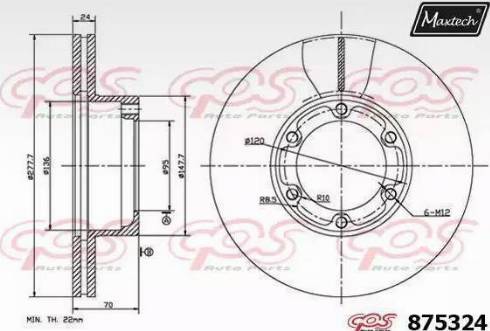 Maxtech 875324.0000 - Спирачен диск vvparts.bg