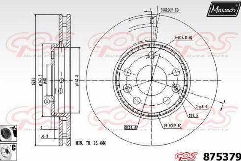 Maxtech 875379.6060 - Спирачен диск vvparts.bg