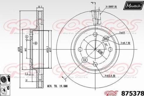 Maxtech 875378.6060 - Спирачен диск vvparts.bg