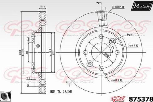 Maxtech 875378.0060 - Спирачен диск vvparts.bg