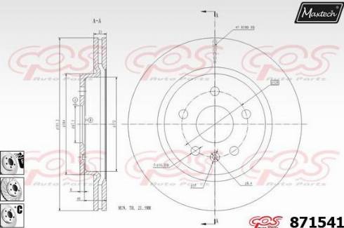 Maxtech 871541.6880 - Спирачен диск vvparts.bg