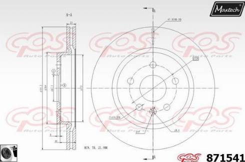 Maxtech 871541.0060 - Спирачен диск vvparts.bg