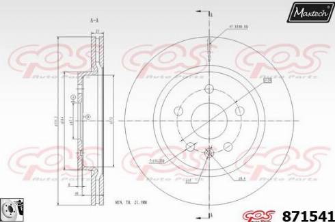 Maxtech 871541.0080 - Спирачен диск vvparts.bg