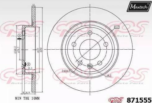 Maxtech 871555.6060 - Спирачен диск vvparts.bg