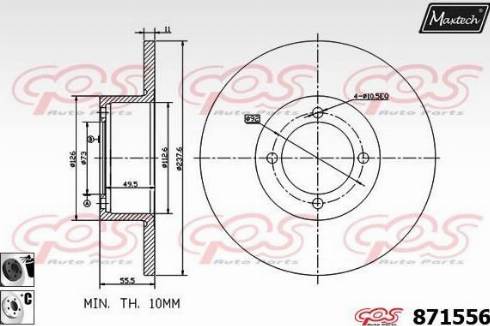 Maxtech 871556.6060 - Спирачен диск vvparts.bg