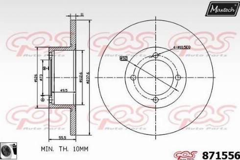 Maxtech 871556.0060 - Спирачен диск vvparts.bg