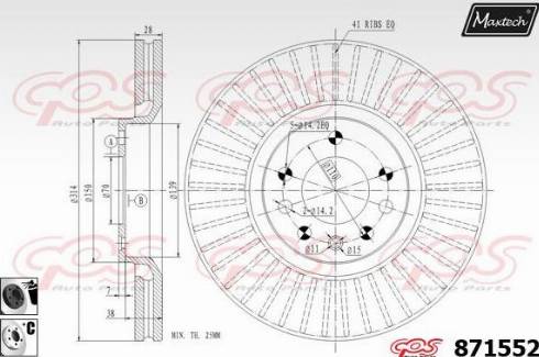 Maxtech 871552.6060 - Спирачен диск vvparts.bg