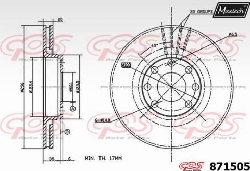 Maxtech 871505.0000 - Спирачен диск vvparts.bg