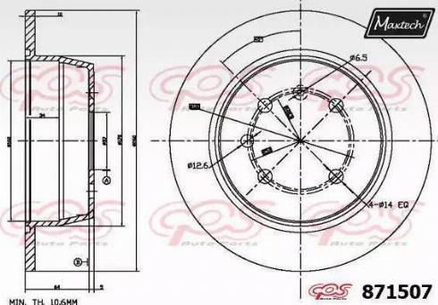 Maxtech 871507.0000 - Спирачен диск vvparts.bg