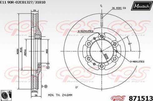 Maxtech 871513.0060 - Спирачен диск vvparts.bg