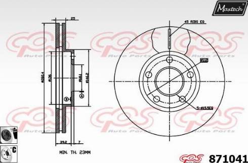 Maxtech 871041.6060 - Спирачен диск vvparts.bg