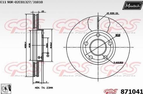 Maxtech 871041.0080 - Спирачен диск vvparts.bg