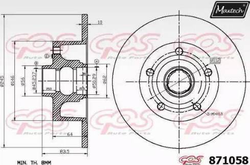 Maxtech 871058.6060 - Спирачен диск vvparts.bg