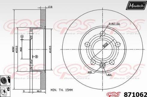 Maxtech 871062.6060 - Спирачен диск vvparts.bg