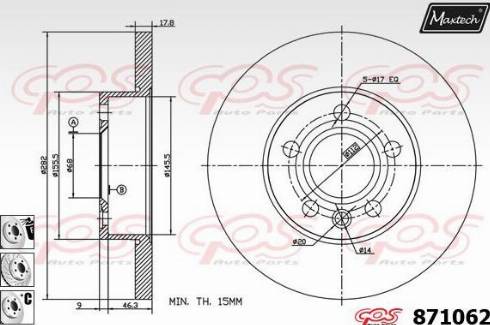 Maxtech 871062.6880 - Спирачен диск vvparts.bg