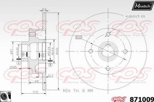 Maxtech 871009.0060 - Спирачен диск vvparts.bg